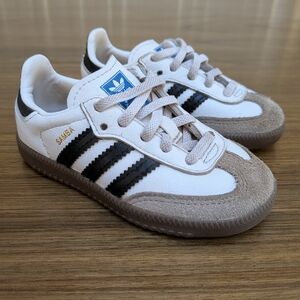Adidas Samba Toddler OG White Black Classic Leather Sneakers Size 6 Toddler